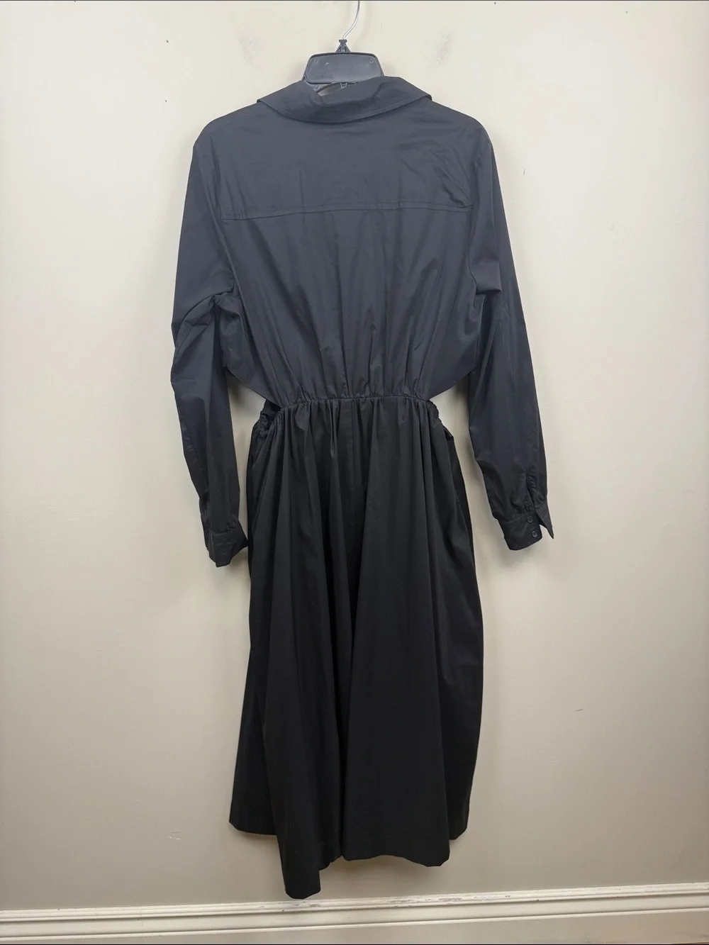 Anthropologie Sunday in Brooklyn Classic Black  cut our Shirt Dress large - Picture 8 of 13